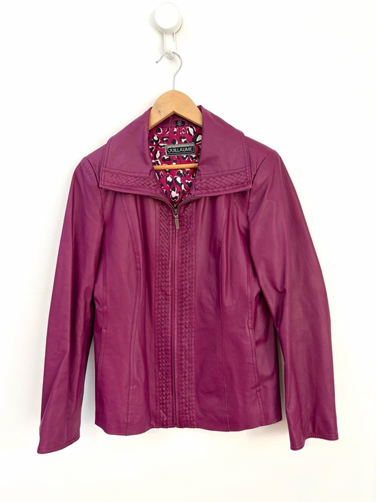 Guillaume Jackets & Blazers - Vintage Y2K - Guillaume - Barbiecore Moto Leather Jacket - Small